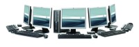 tenký klient HP t200 (malá krabička vedle monitoru a klávesnice)
