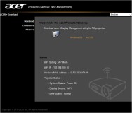 Acer Projector Web Management