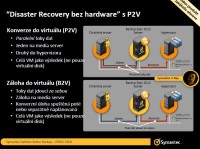 “Disaster Recovery bez hardware” s P2V
