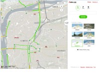 Ukázka vrstvy dopravní situace v Praze.