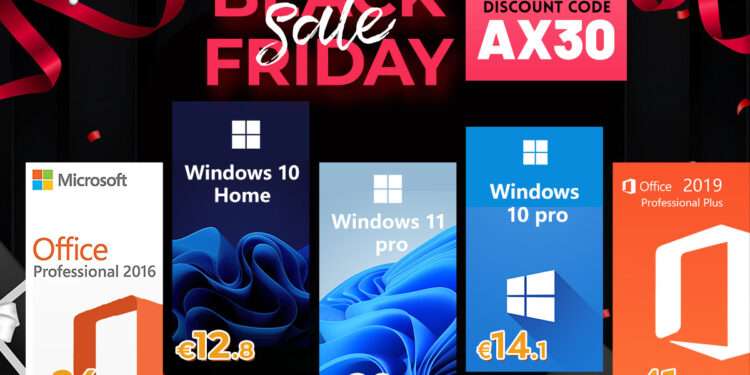 Jen jednou za rok můžete u na Black Friday získat u Goodoffer24 doživotní lecenci na Windows 11 za €20 a Office za €24!